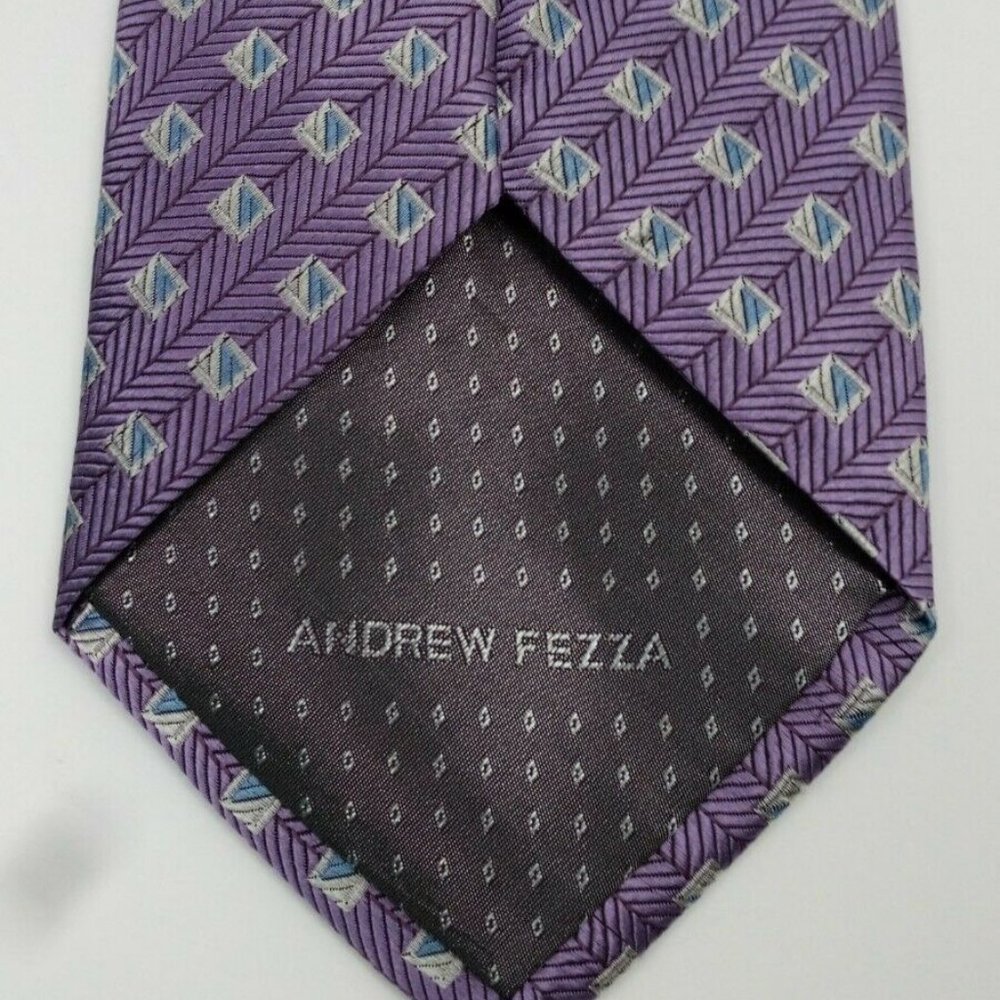 Andrew Fezza New York Purple Geometric 3.5in W - Picture 2 of 3